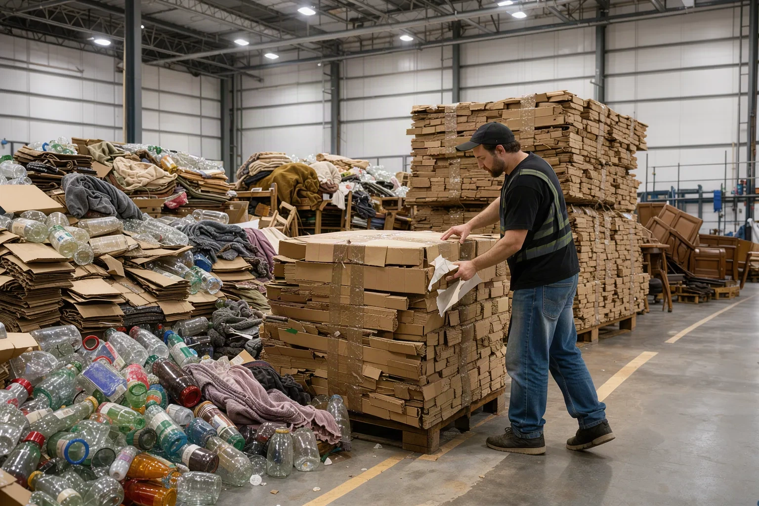 Point de tri pour le recyclage